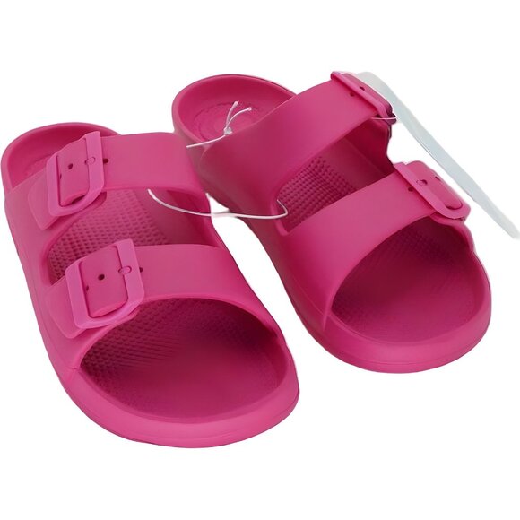 Pink Totes Women's Sol Bounce Slide Sandals with Buckle - Size 7 - Picture 1 of 6
